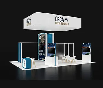 Creative 20x30 trade show booth rental design ideas