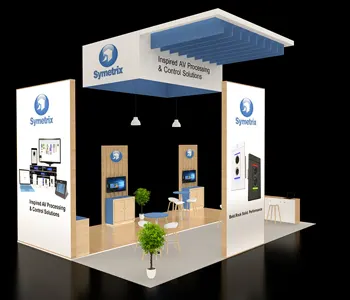 Innovative 20x30 trade show booth rental design