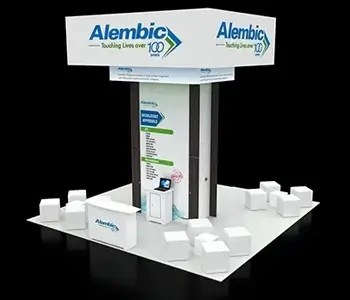 Eye-catching 20x20 booth display