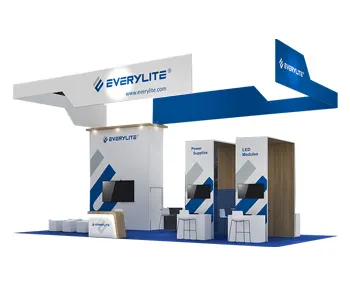 Innovative 20x40 trade show booth rental design