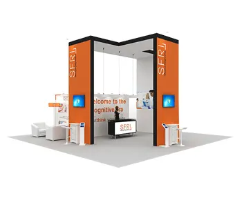 Innovative 30x30 trade show booth rental design