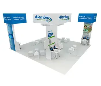 30x30 trade show booth rental design