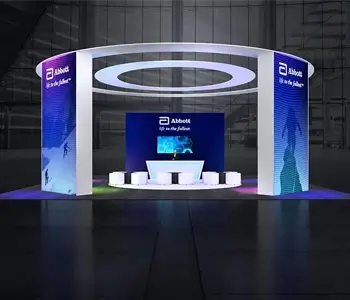 Spacious and professional 40x40 trade show booth