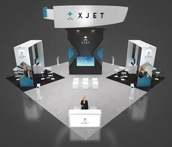 40x40 trade show booth ideas