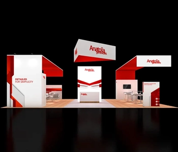 40x40 trade show booth rental with customizable options